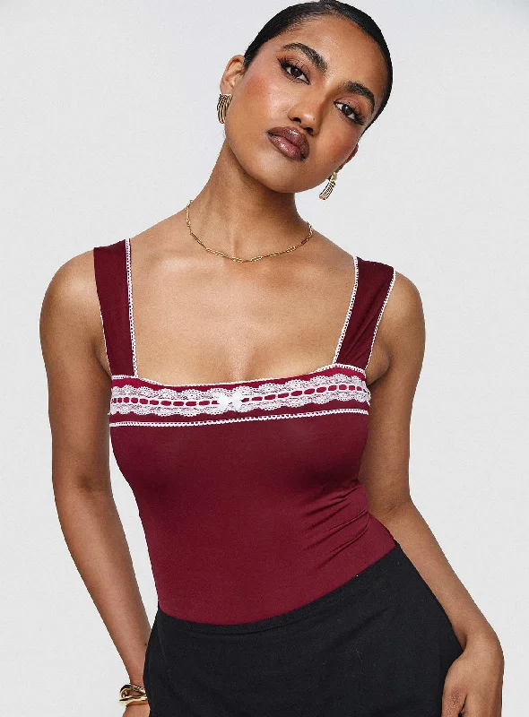 Keating Bodysuit Burgundy