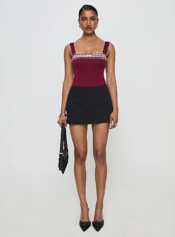 Keating Bodysuit Burgundy