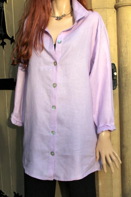 Womens Loose Linen Shirt / Jacket / Button Tunic  (was £59.99)